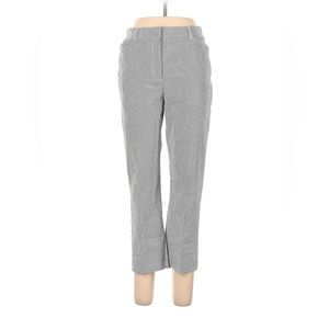 JONES NEW YORK Stretch casual crop pants gray and white pin stripes 4